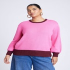 Contrast Rib Sweater image number null