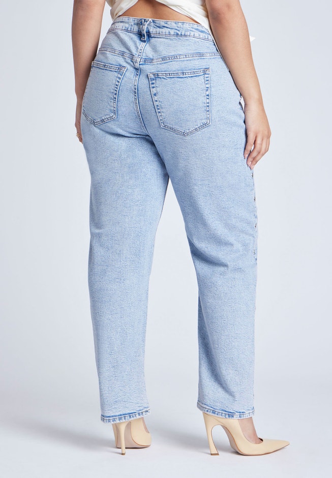 Straight Leg Jean With Studs image number 1