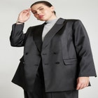 Satin Double Breasted Blazer image number null