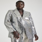 Silver Shimmer Blazer image number null