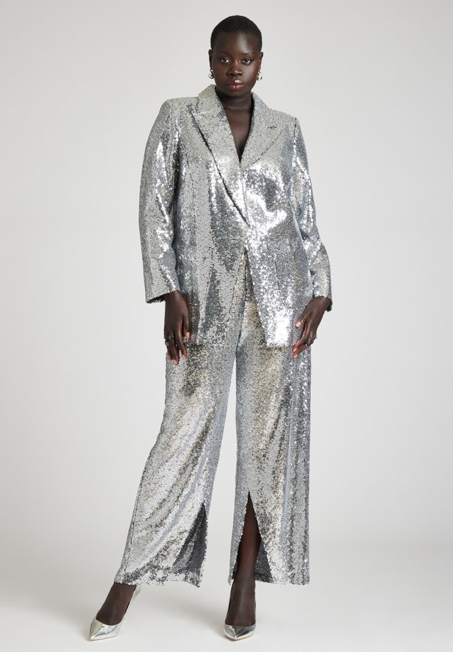 Silver Shimmer Blazer image number null
