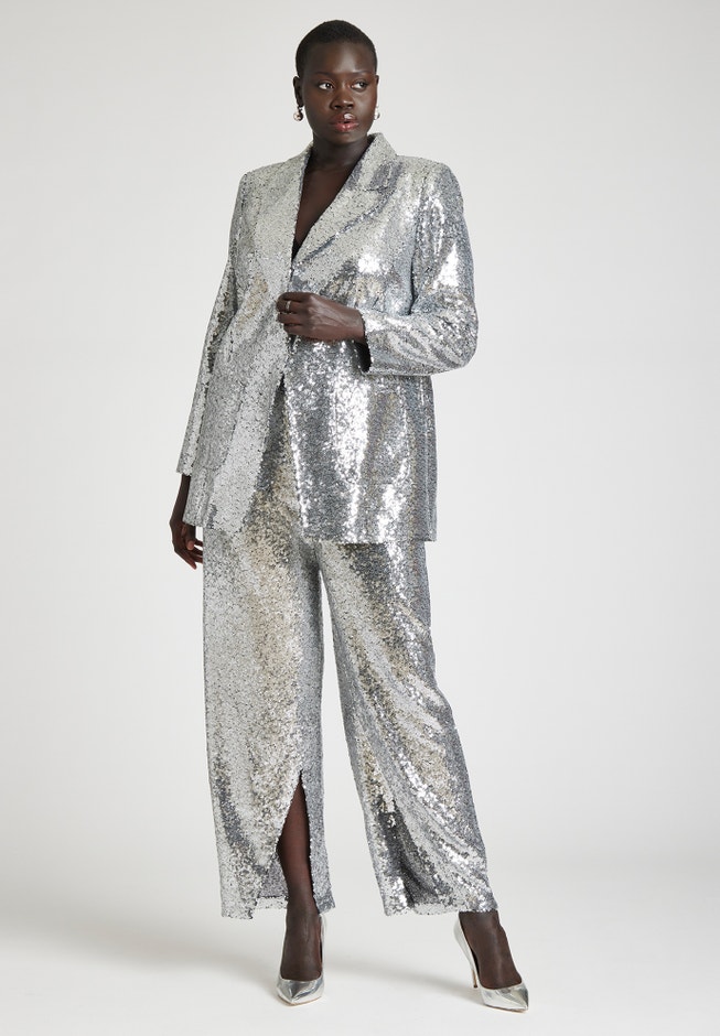 Silver Shimmer Blazer image number null