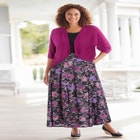 Rib Trim Cardigan Shrug image number null