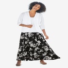 Rib Trim Cardigan Shrug image number null