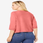 Rib Trim Cardigan Shrug image number null