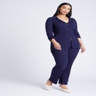  Ribbed Sweater Pull On Pant image number null