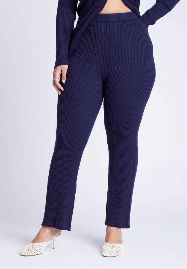 Ribbed Sweater Pull On Pant image number null