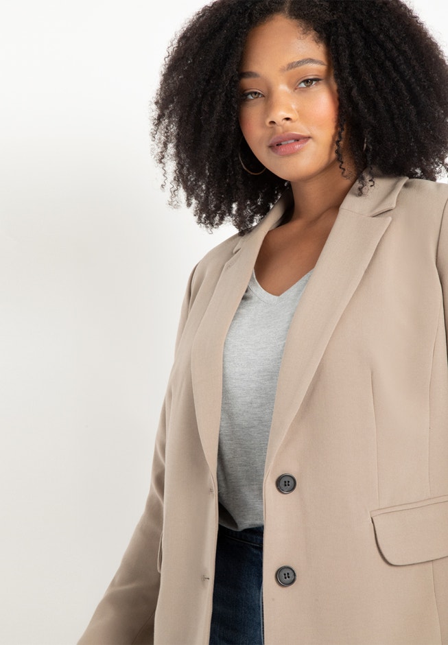 The 365 Semi Stretch Two Button Blazer image number 0