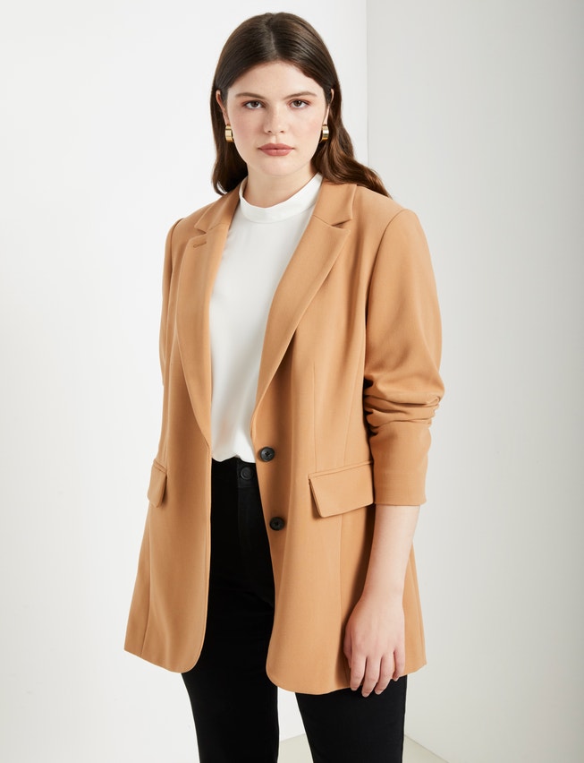 The 365 Semi Stretch Two Button Blazer image number 0