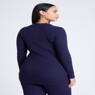  Button Front Long Ribbed Cardigan image number null