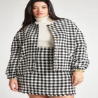 Houndstooth Bomber Jacket image number null
