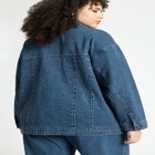Barkwood x ELOQUII Oversized Embellished Denim Jacket image number null