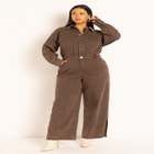 Exaggerated Sleeve Denim Jumpsuit image number null