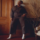 Exaggerated Sleeve Denim Jumpsuit image number null