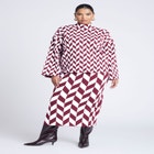 Mock Neck Intarsia Sweater image number null