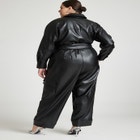 Leather Jumpsuit With Cargo Pockets image number null