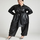 Leather Jumpsuit With Cargo Pockets image number null