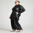 Leather Jumpsuit With Cargo Pockets image number null