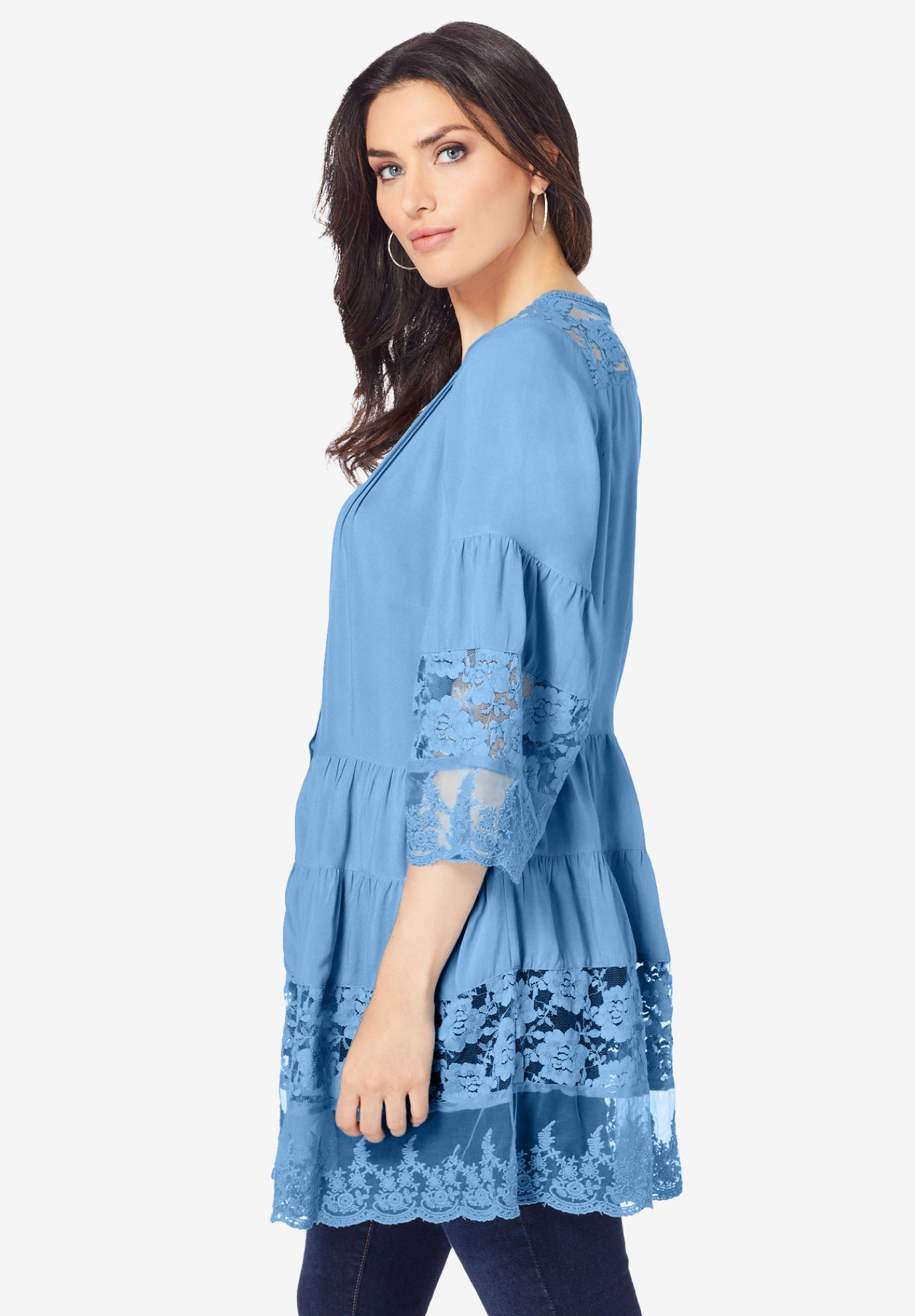 Lace Illusion Blouse image number 2