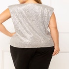 ELOQUII Elements Sequin Tee image number null