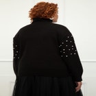 ELOQUII Elements Pearl Embellished Sweater image number null