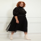 ELOQUII Elements Pearl Embellished Sweater image number null