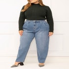 ELOQUII Elements Bustier Detail Knit Sweater image number null