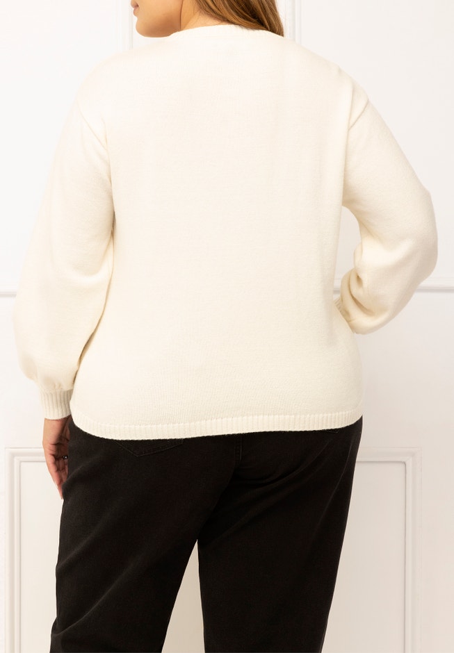 ELOQUII Elements Tie Front Sweater image number 2