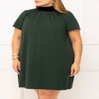 ELOQUII Elements Neck Bow Mini Dress image number null