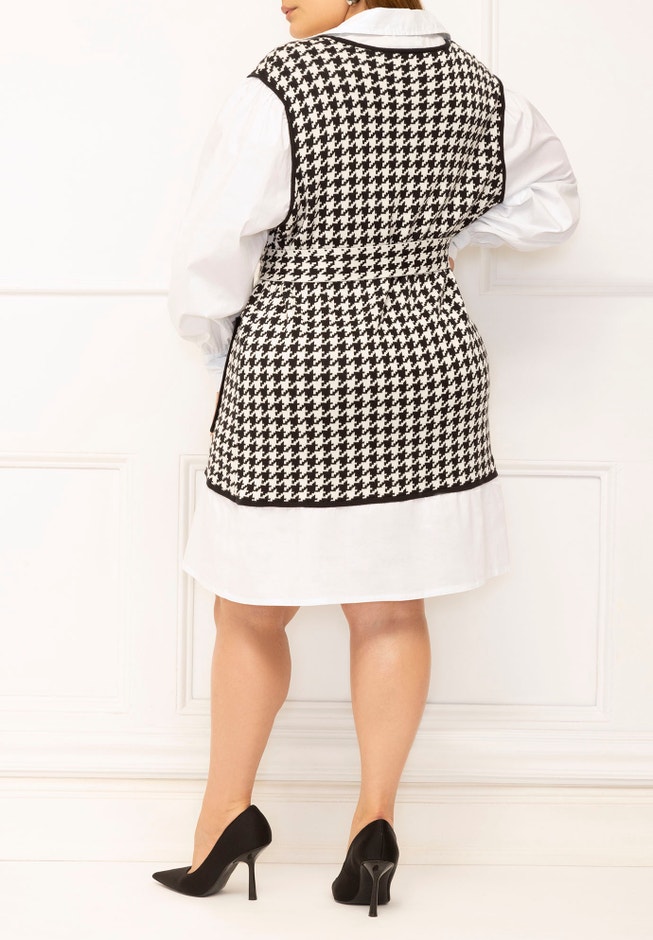 ELOQUII Elements Twofer Shirt And Sweater Dress image number null