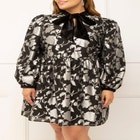 ELOQUII Elements Bow Neck Mini Dress image number null