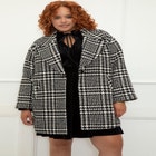 ELOQUII Elements Houndstooth Coat image number null