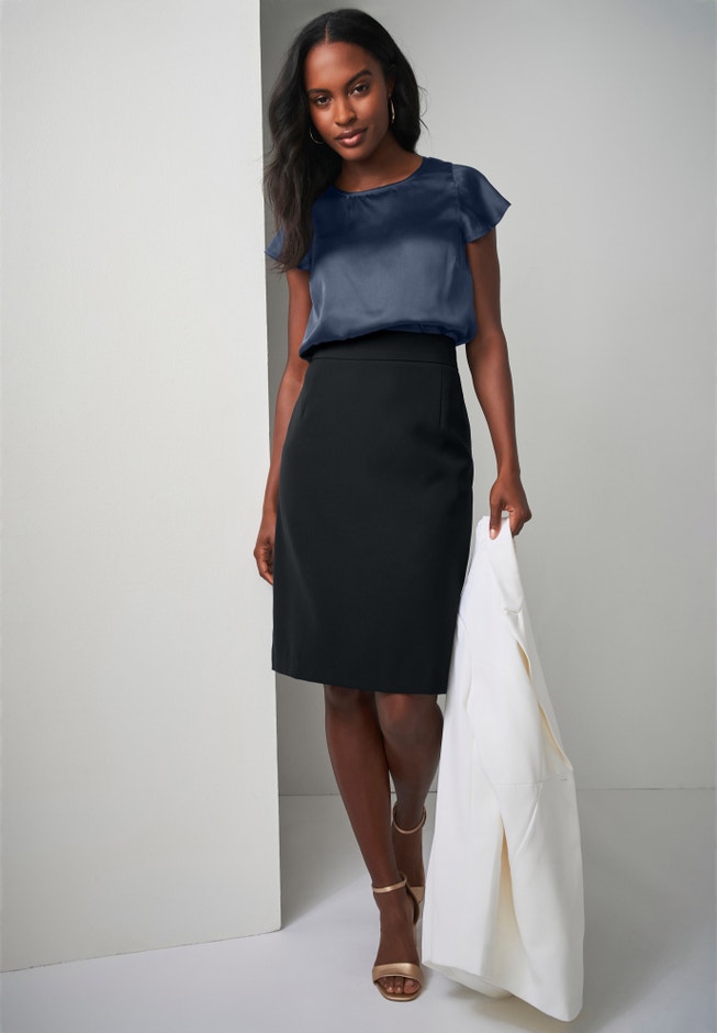 Tummy Control Bi-Stretch Pencil Skirt image number 1
