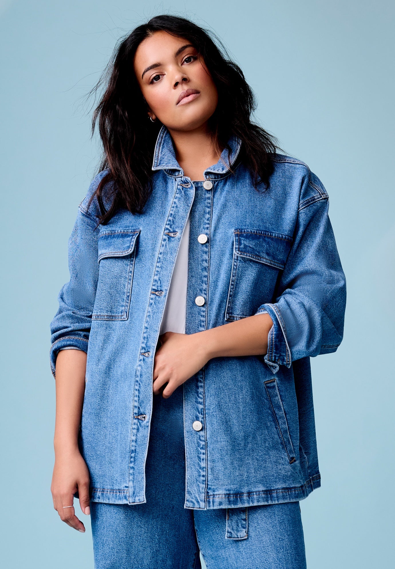 Denim Utility Jacket image number 0