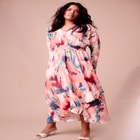 Ruffled Dolman Sleeve Maxi Dress image number null