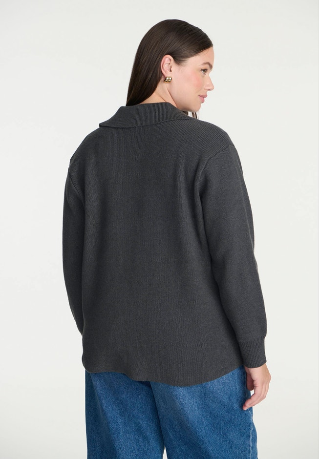 Collared Cardigan Sweater image number 1