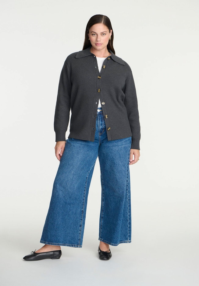 Collared Cardigan Sweater image number 2