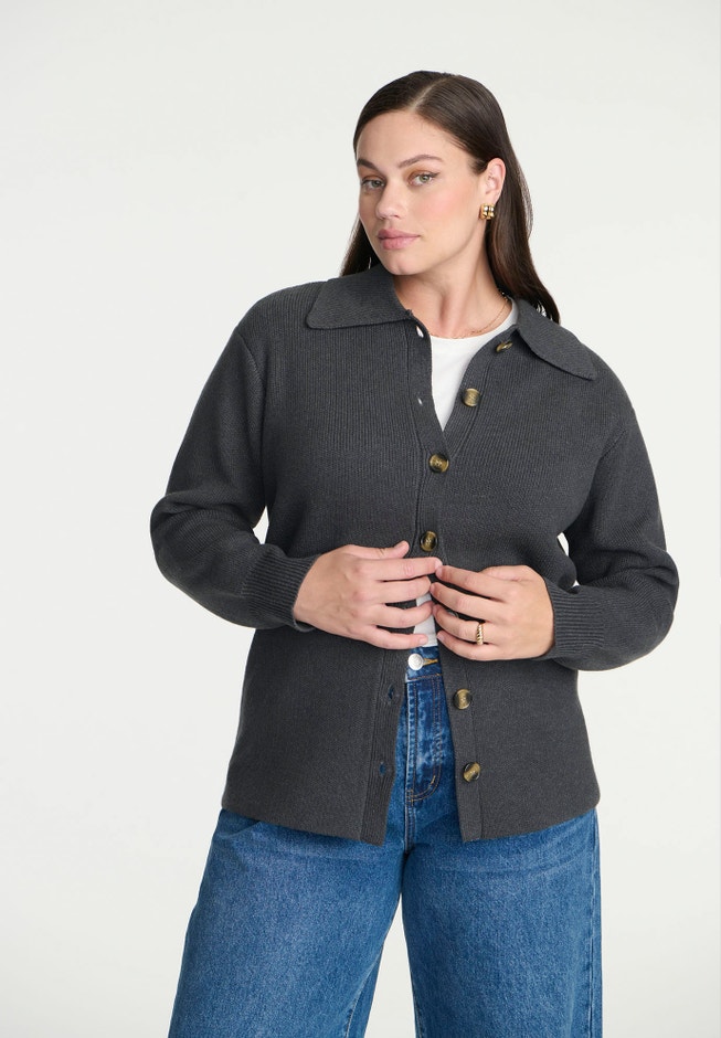 Collared Cardigan Sweater image number 0