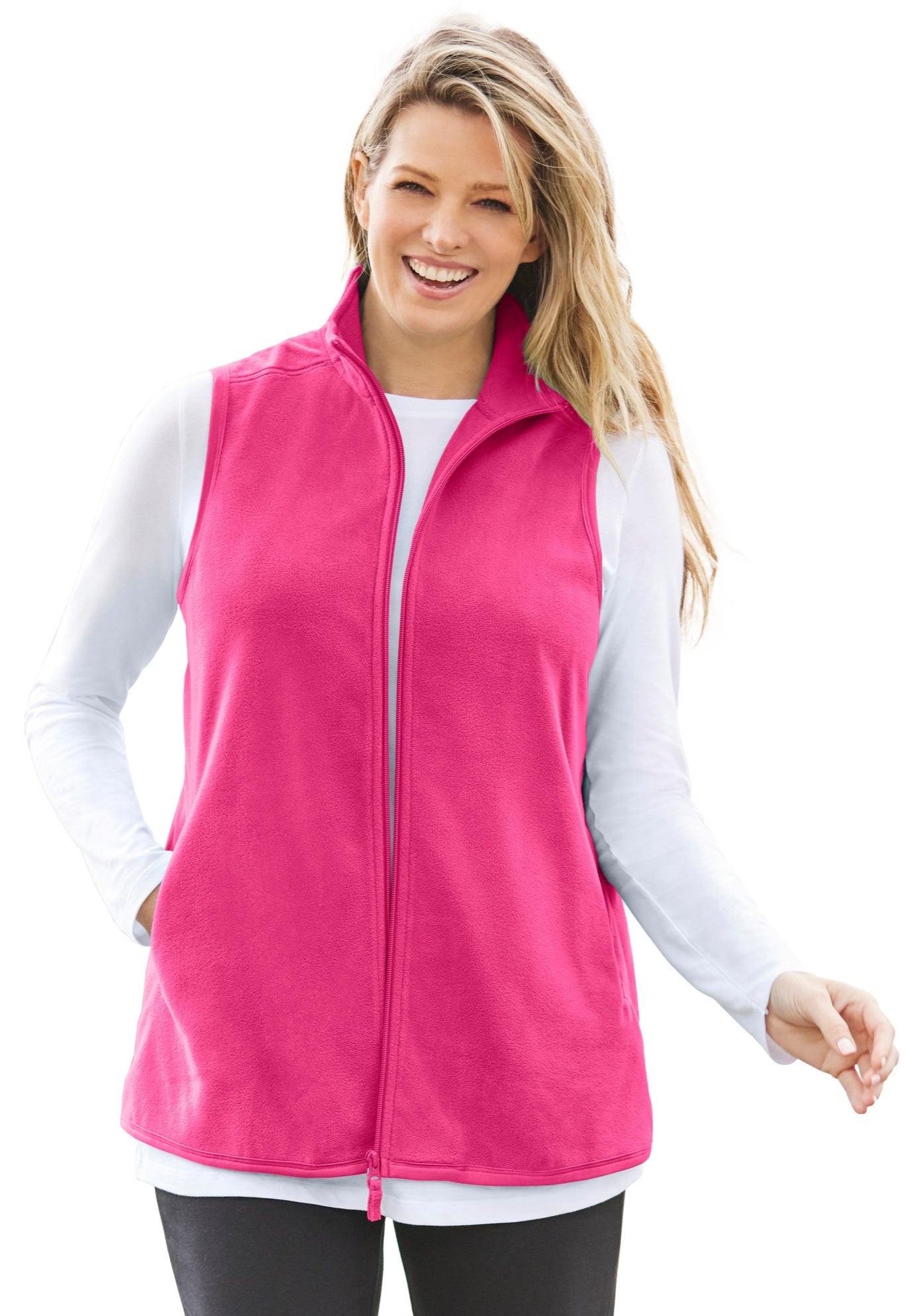 Zip-Front Microfleece Vest image number 0