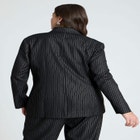 Shiny Pinstripe Blazer image number null