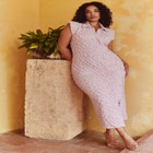 Popcorn Button Up Dress image number null