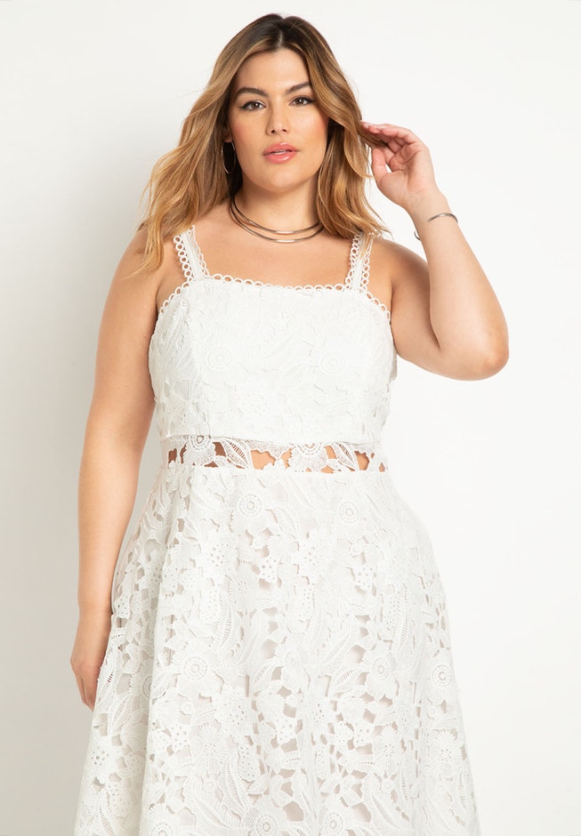 Lace Midi Dress image number 3