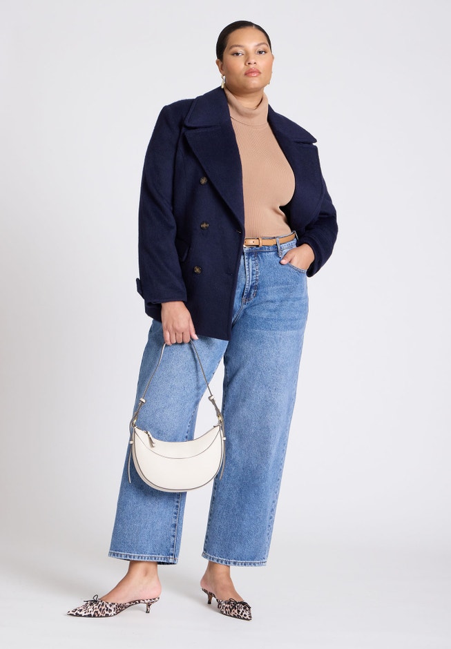 Double Breasted Peacoat image number null