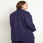 Contrast Stitch Utility Shacket image number null