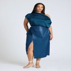 Draped Off The Shoulder Top image number null