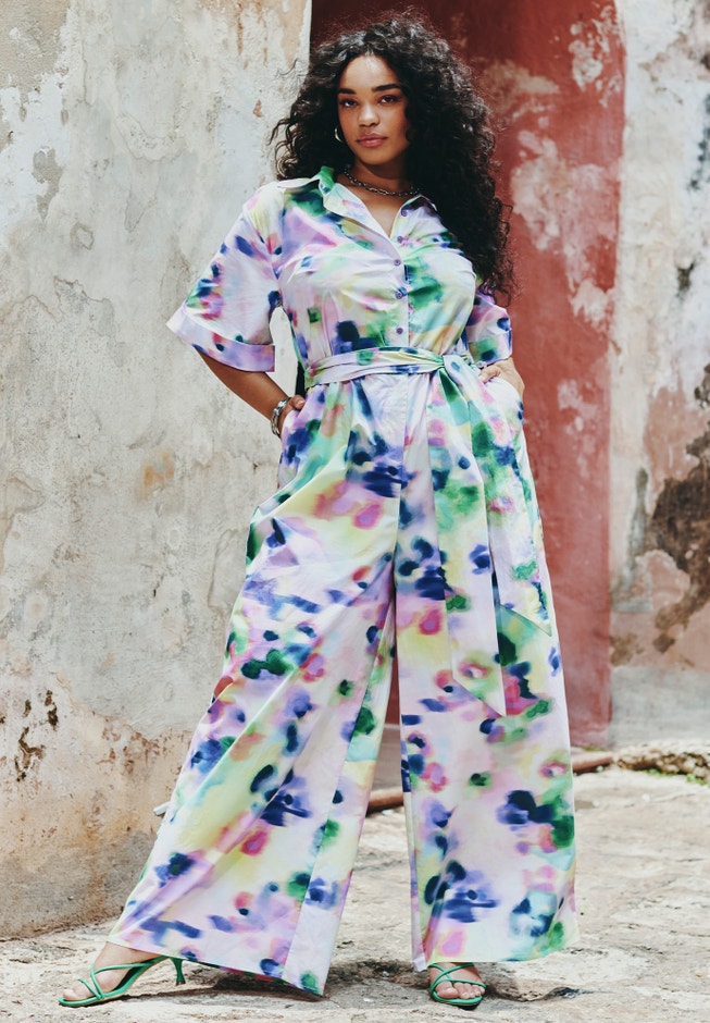 Drapey Print Jumpsuit image number 0