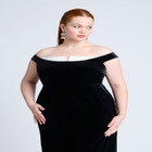 Velvet Off The Shoulder Dress image number null