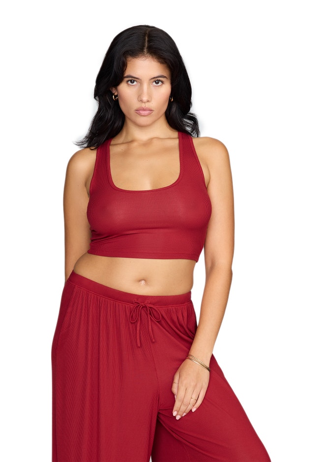 The Scoop Neck Tank - Modal Silk Rib image number 1