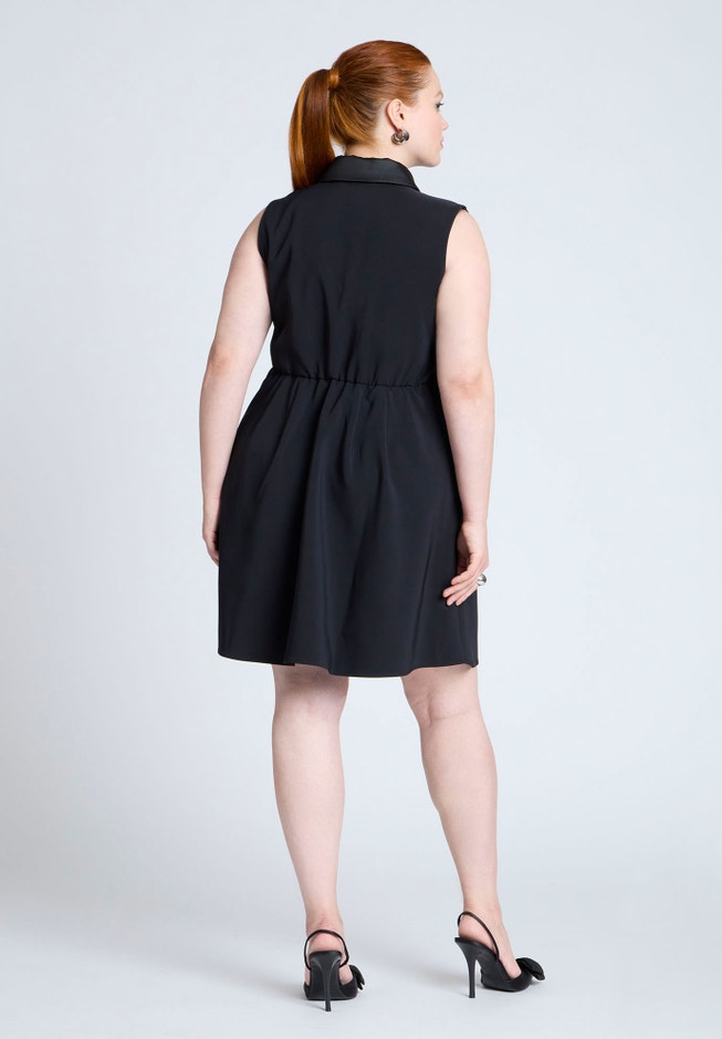 Sleeveless Tuxedo Mini Dress image number 1