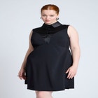 Sleeveless Tuxedo Mini Dress image number null